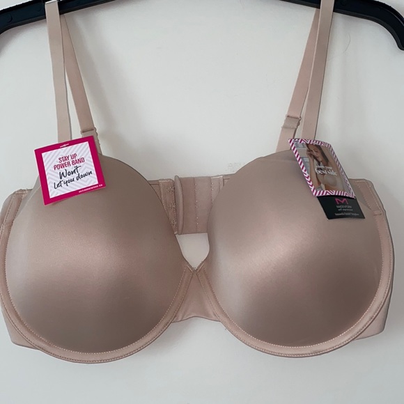 Maidenform Beige smooth finish Lightly Lined Underwire Bra 38DD 38E convertible - Picture 9 of 10